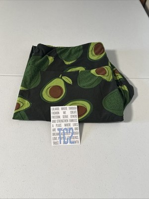 TC2 LuLaRoe Tall & Curvy 2 Leggings Avocados Avocado Multicolor New WO Tag NWOT