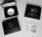 2024-W American Silver Eagle Proof Dollar $1 Box COA ****EXCELLENT CONDITION ***