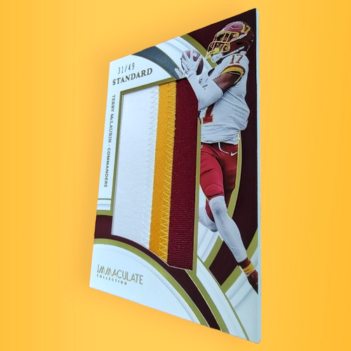 2022 Panini Immaculate Terry McLaurin Commanders 3 Color Patch #/49 No. ISJ-TMC - Picture 5 of 8