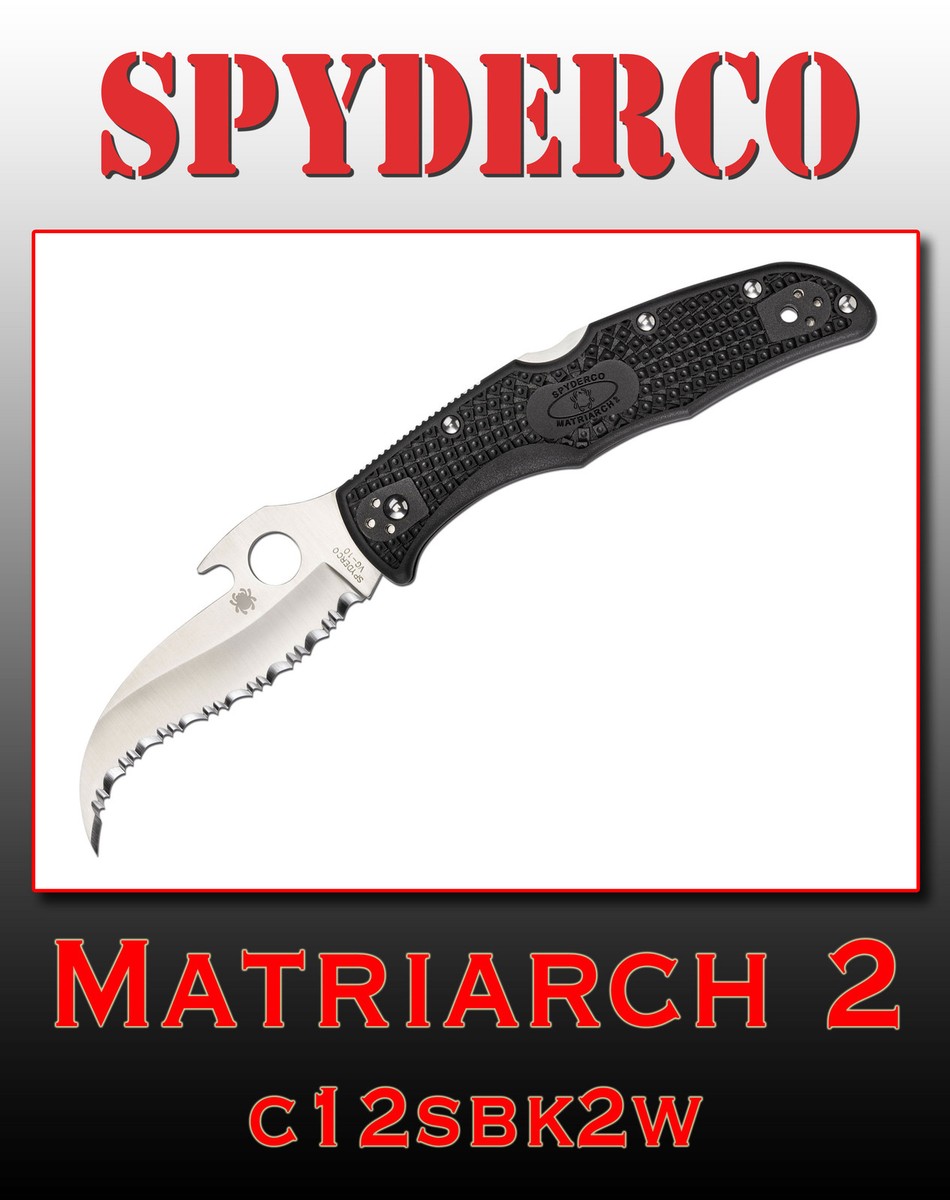 Spyderco Matriarch 2 C12SBK2W Wave Serrated S Curve Blade