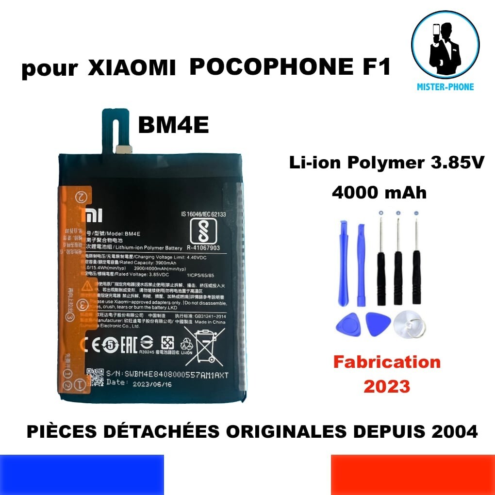 Batterie BM4E résout coupure Xiaomi Pocophone F1 kit de réparation complet
