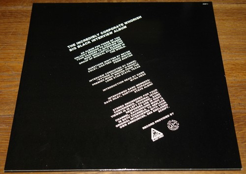 BIG BLACK TALK ABOUT F*CKING STEVE ALBINI SIGNED BLAST FIRST UK LP UACC DEALER - Picture 4 of 9