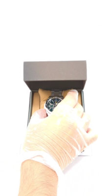 SEIKO Chronograph SND411PC/SND411P1 Green Silver Quartz Men's