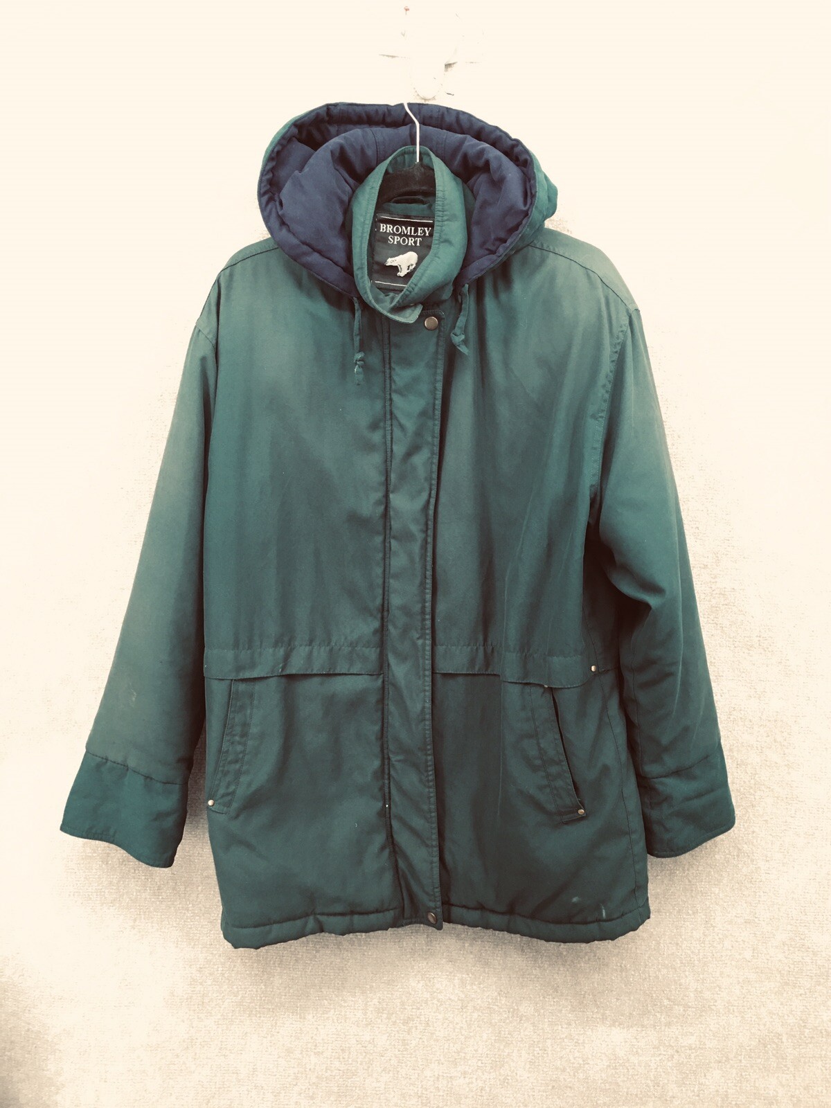 Bromley Jacket Coat Men's Small Green Hoodie Sport Thermoloft All