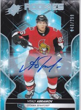 19/20 SPX..VITALY ABRAMOV..ROOKIE AUTO../299..# 97..SENATORS..FREE COMBINED SHIP