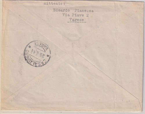 1944 R.S.I “ G. N. R. Brescia Letter Raccomandata of Origin Philatelic 429/s66 - Picture 2 of 2