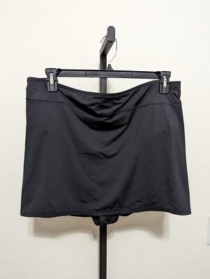 Jantzen Women's Plus Swimsuit Swim Skirt Black Size 28W