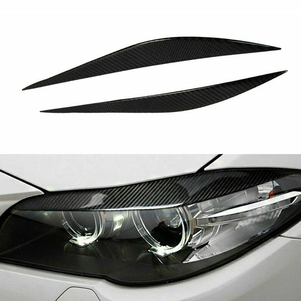 forvrængning synge forår For BMW F10 5 Series 2010-2013 Carbon Fiber Headlight Eyebrow Car Accessories | eBay forvrængning synge forår For BMW F10 5 Series 2010-2013 Carbon Fiber Headlight Eyebrow Car Accessories | eBay