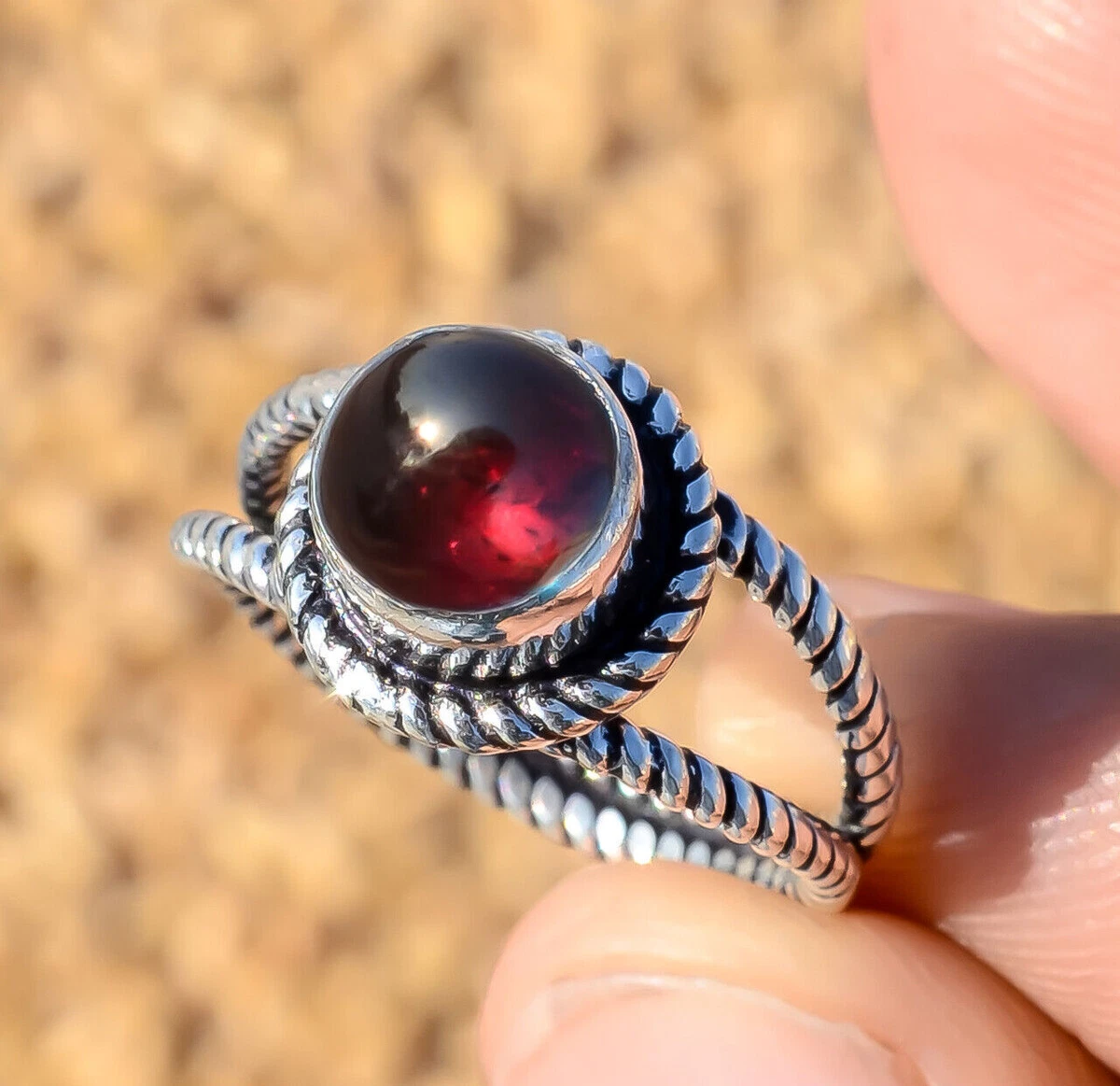 Garnet anniversary ring sale