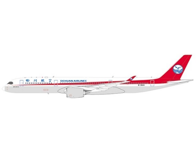 JC WINGS SICHUAN AIRLINES AIRBUS A350-900 1:400 DIE-CAST JC WINGS SICHUAN AIRLINES AIRBUS A350-900 1:400 DIE-CAST