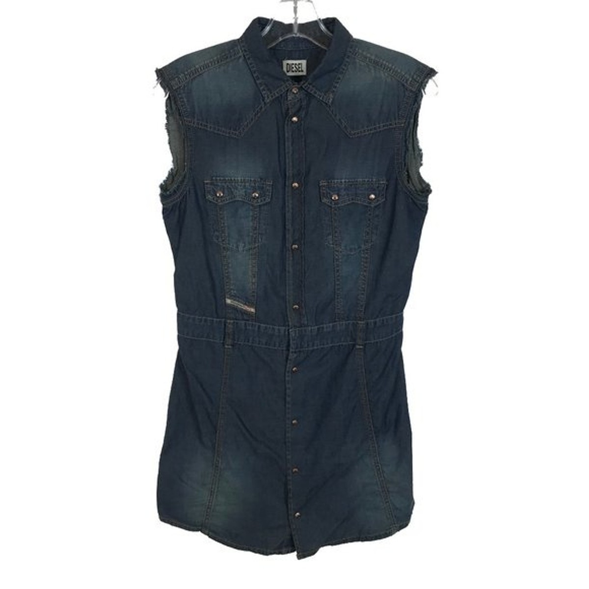 Womens Size Small Diesel Dark Blue Vintage Wash Mini Denim Dress | eBay