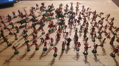 The World of Miniatures - Indians with Horses or Without - Over 100 - Minimal