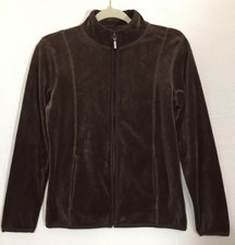 Liz Wear Liz Claiborne Women's Sz S Long Sleeve Full Zip Jacket Brown ~ag14