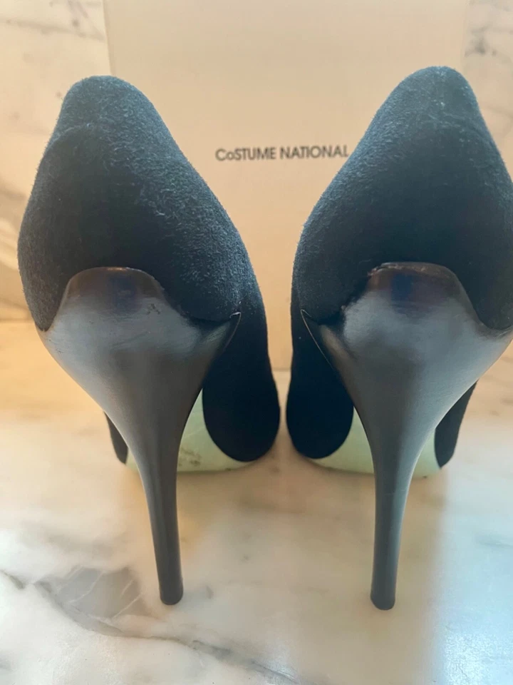 Costume National black suede pumps 37 - Image 2 of 4