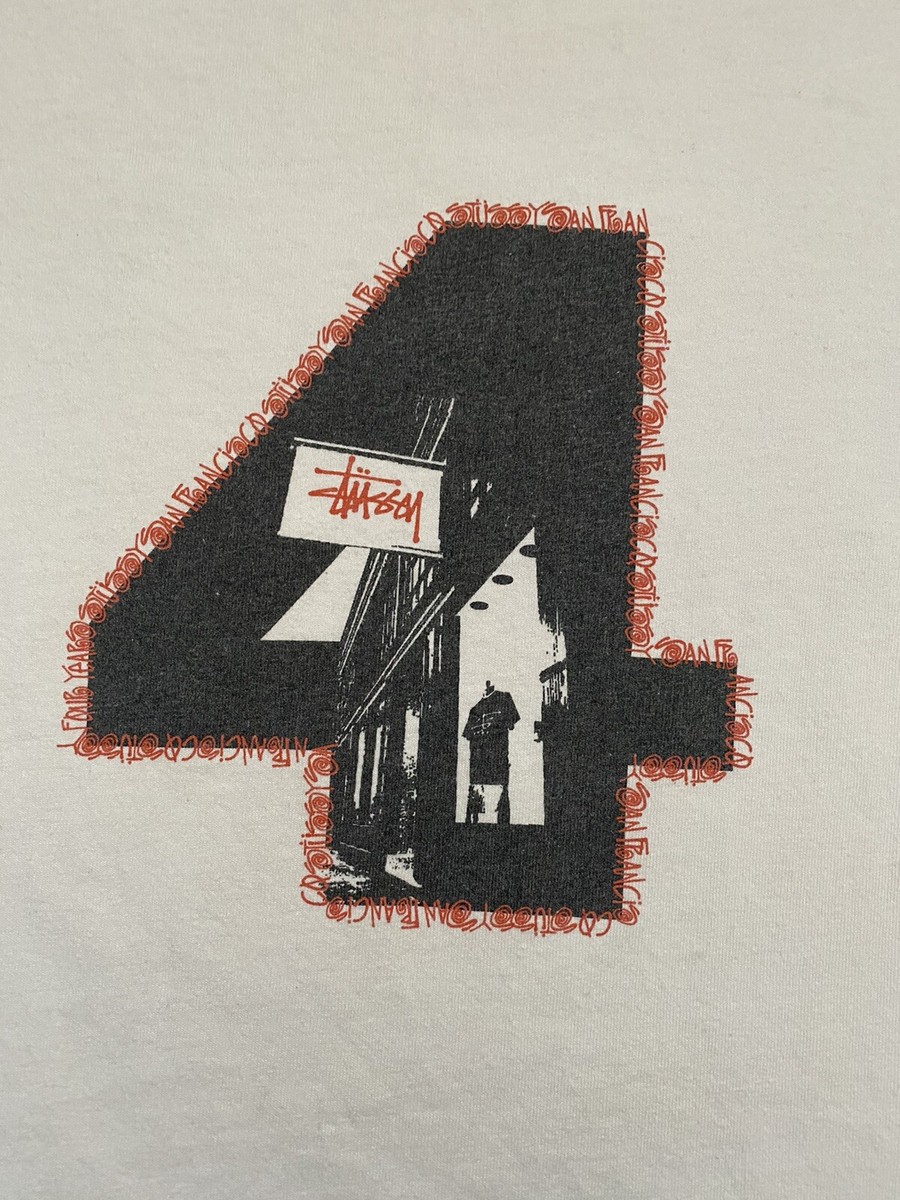 RARE Vintage Stussy San Francisco 4 Year Anniversary Logo