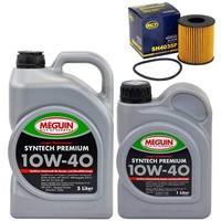 MotoröL Set 10W-40 Meguin 6 Liter + ÖLfilter SH4035P FüR Citroen Jumper Peugeot
