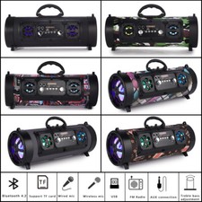 Portable Wireless bluetooth Speaker Super Bass Stereo Radio HIFI FM TF AUX USB