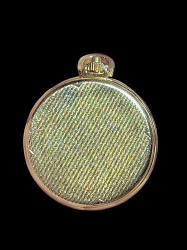 Nice 40mm Parmex Gold Tone Quartz Pocket Watch New Battery Runs Well - Picture 3 of 7