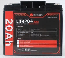 12V 20Ah LiFePO4 Lithium Iron Phosphate Deep Cycle Rechargeable Battery