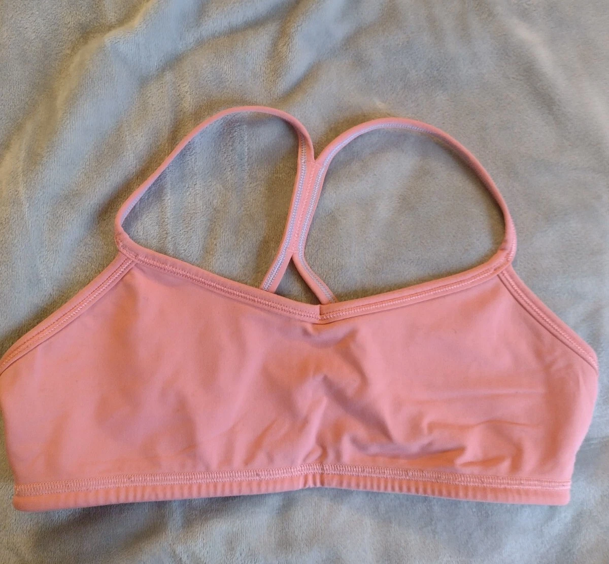 Ivivva by Lululemon Light Pink Athletic Drill Sports Bra Girls Size 14