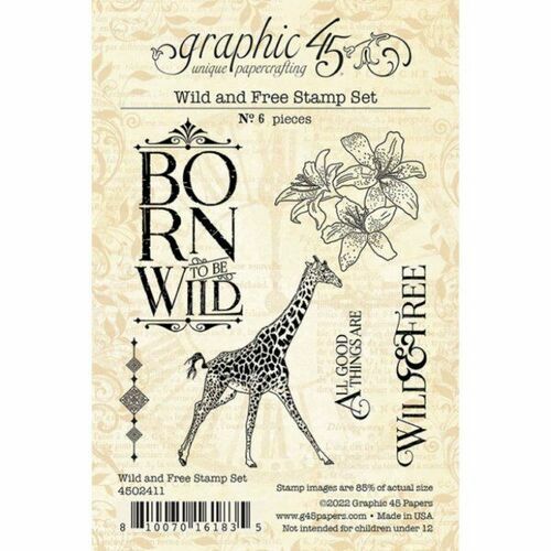 GRAPHIC 45 "WILD AND FREE" PAPER BUNDLE- ANIMALS RETIRED SCRAPJACK'S PL - Picture 8 of 12