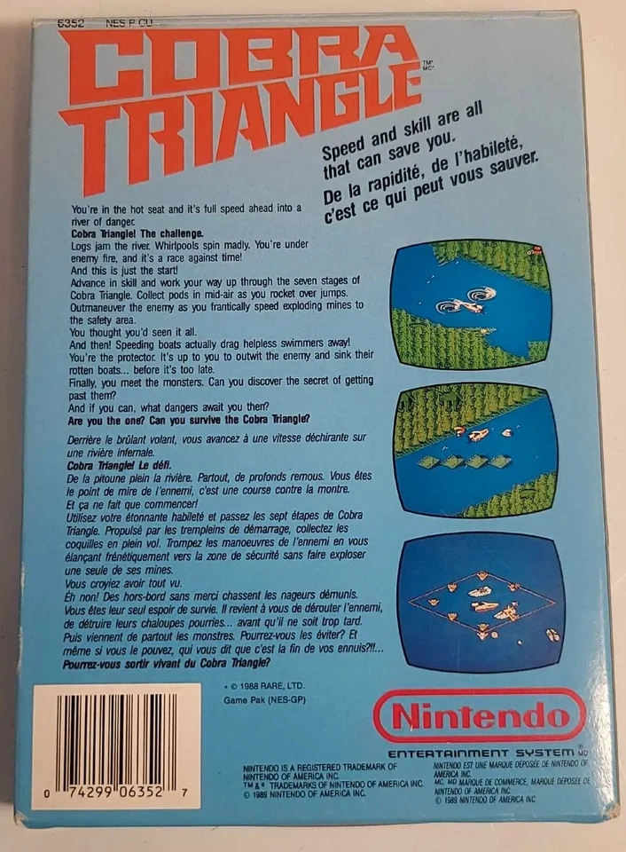 Cobra Triangle (Nintendo Entertainment System, 1989)CIB, Untested - Image 2 of 4