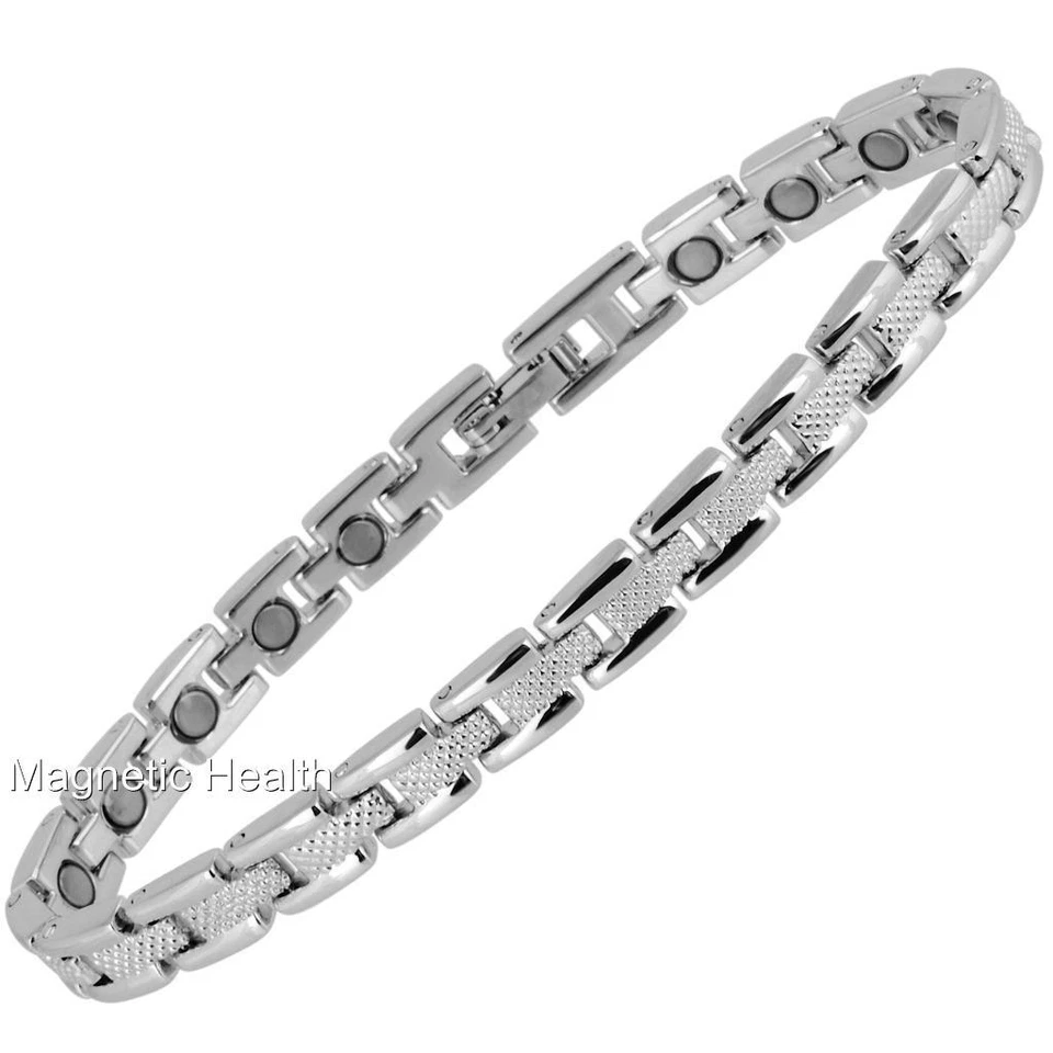 MHP LADIES MAGNETIC HEALING ANKLET ELEGANT SILVER - ARTHRITIS PAIN RELIEF 78A