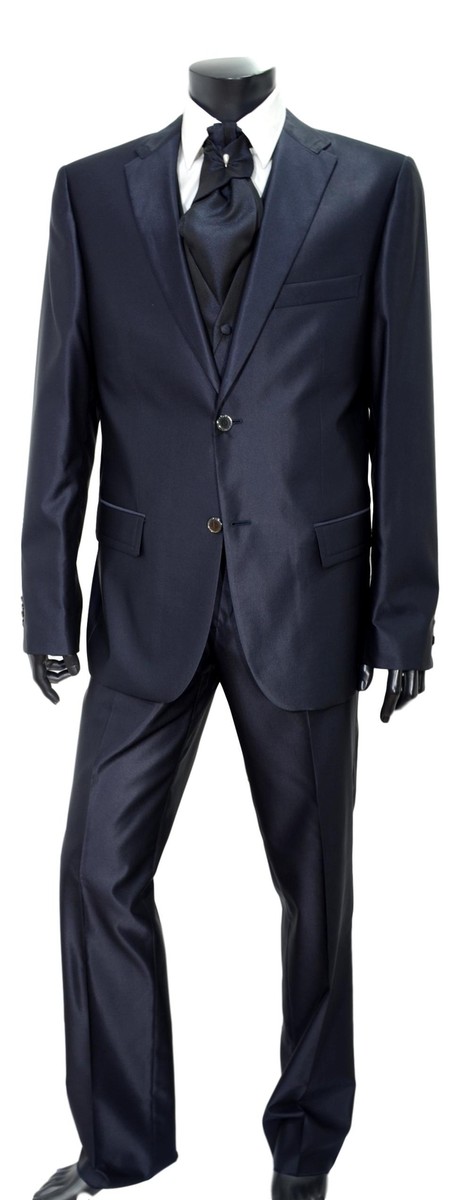 MAESTRAMI Abito Cerimonia Uomo Completo Pezzi Blu Lucido Taglia