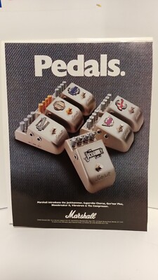 MARSHALL GUITAR EFFECTS PEDALS  1999  PRINT AD.  11 X 8.5 t3