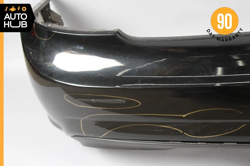08-10 Conjunto de cubierta de parachoques trasero deportivo Mercedes W216 CL63 CL65 AMG negro OEM Foto 4 de 4
