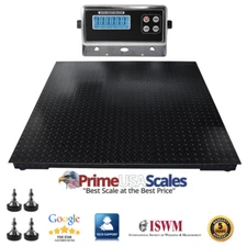 4x4 Heavy Duty Pallet Floor Scale 7,500 lb with Indicator 5 Year Warranty 