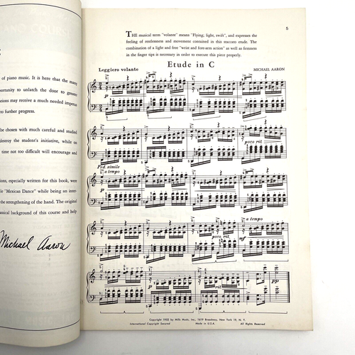 Michael Aaron Klavierkurs - Klasse 5 - Klavierstudium - 3 Stück (1952) Vintage - Bild 6 von 12