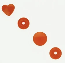 100 Size 20 Orange B55 KAM Snaps Hearts Bibs Diapers FREE SHIPPING To US