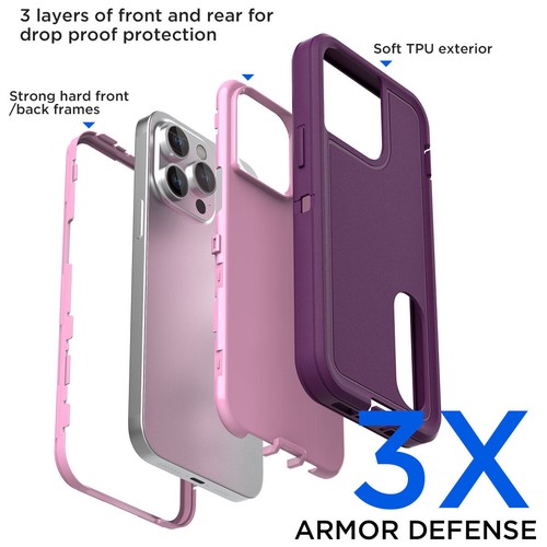 For iPhone 15 Pro Max/15 Plus/15 Phone Case Heavy Duty Shockproof Rugged Cover - Picture 29 of 38