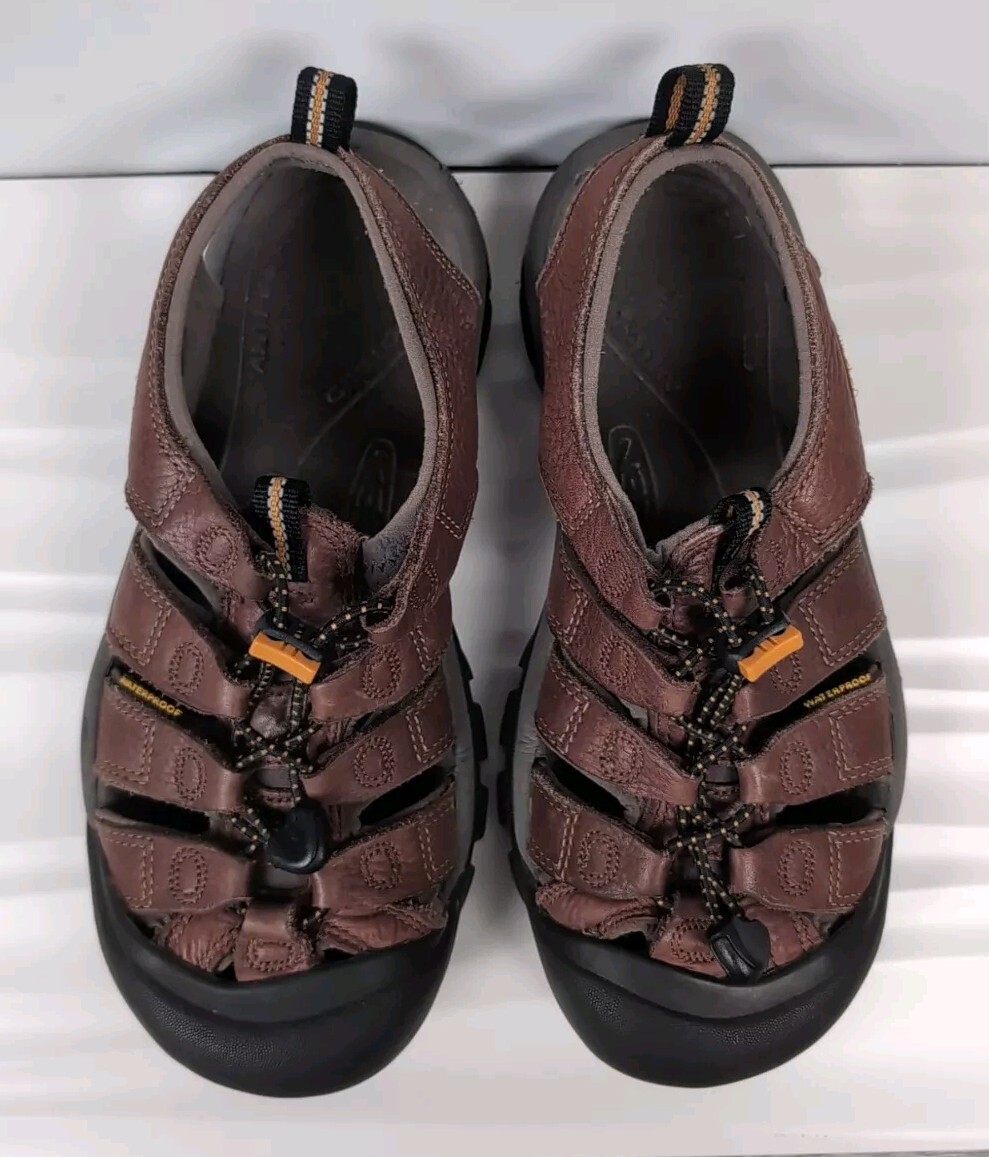 Sandali da pesca KEEN donna Newport 8 5 marroni in pelle escursionismo acqua esterna