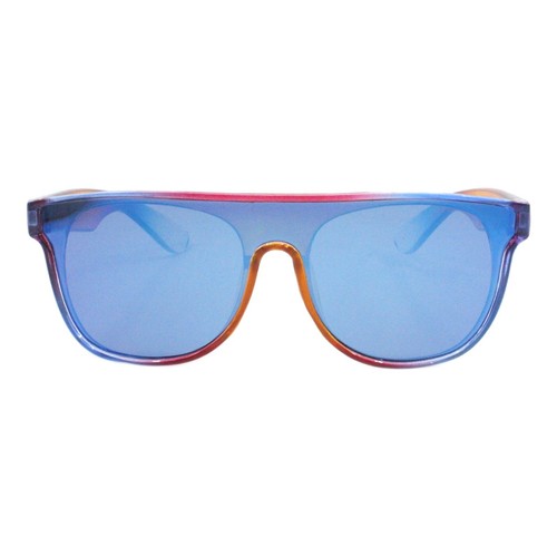 Kids Sunglasses Boys & Girls Colorful Frame Monoblock Mirrored Lens UV400 - Picture 14 of 20