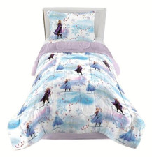 Disney Frozen "Frost" Kids 2pc Reversible Twin/Full Comforter Set-W152185539091
