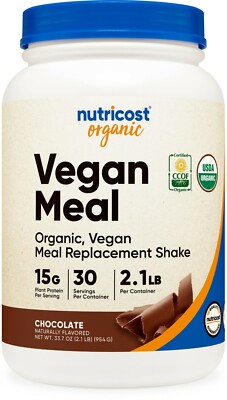 Nutricost Organic Vegan Meal Replacement Shake Powder (Chocolate)