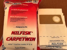 JANITIZED VACUUM CLEANER BAGS PKG OF 10 ADVANCE NILFISK CARPETWIN + 3 More Bags