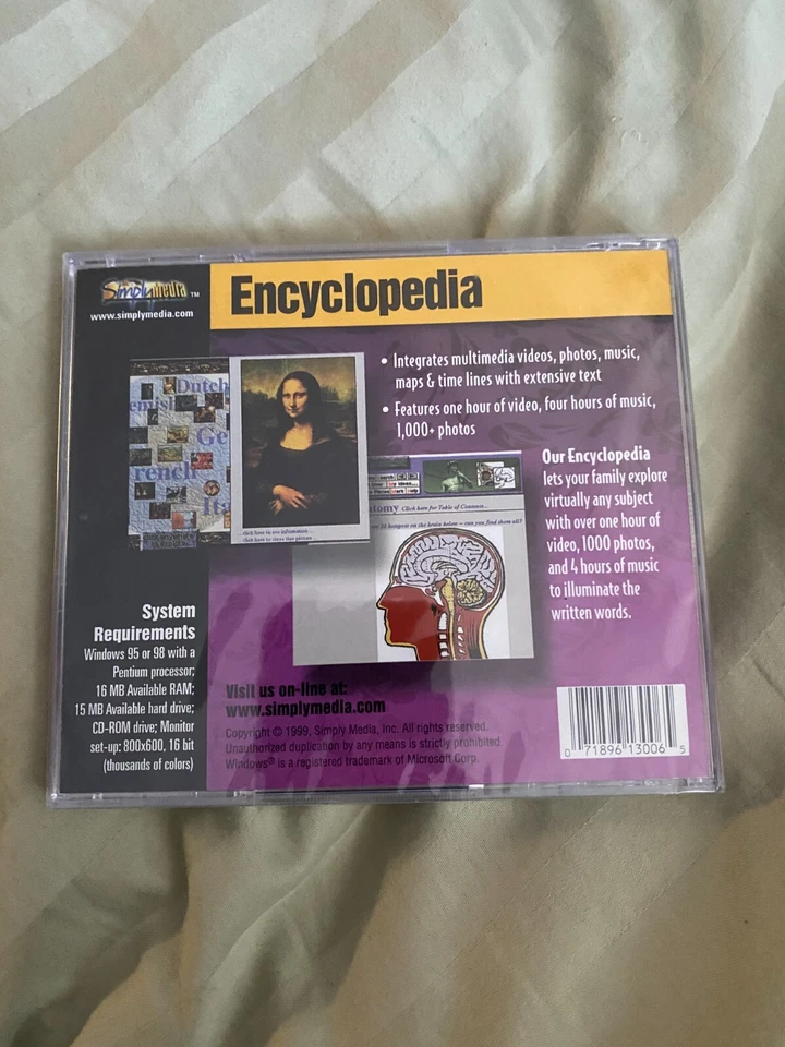 NEW SEALED Family Home Encyclopedia (CD, 1999) PC CD ROM Software Windows - Image 2 of 2