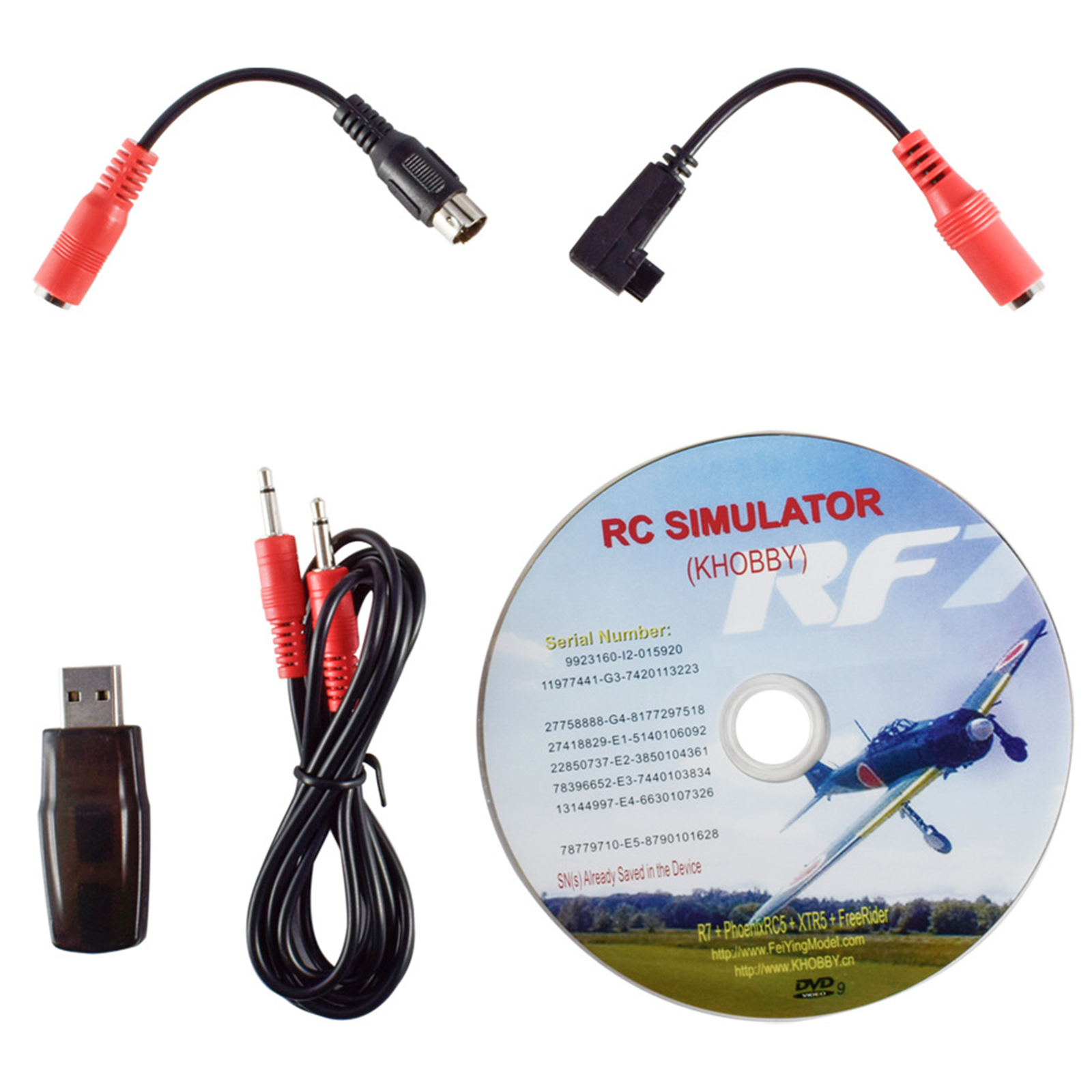 22 in 1 RC USB Flight Simulator Cable for Realflight G7 G6 G5.5G5