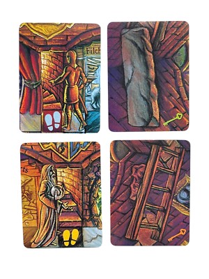Harry Potter Sorcerers Stone Mystery at Hogwarts Game 4 Path Cards Curved Corner