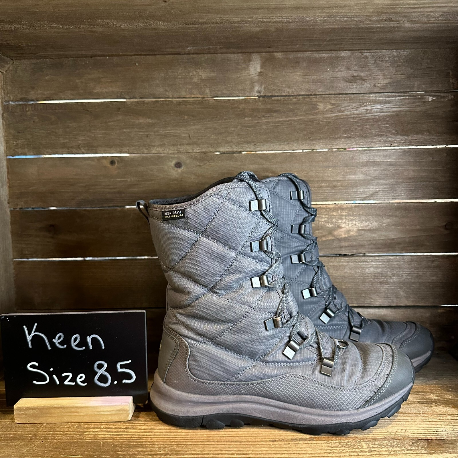 Stivali da neve donna Keen Terradora II grigio medio impermeabili isolati taglia 8 5 M