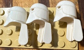 3 Lego Minifigure White Headgear Helmet Star Wars - Snow trooper