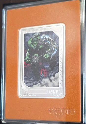 New ListingAgoro Marvel Incredible Hulk 1oz Silver .999, #055/150 Ultra Low Mintage