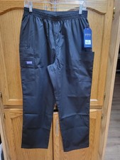 NWT Women s Medical Black Scrub Pants With Elastic Waist By Cherokee Sz M Petite