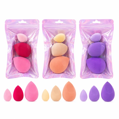 3-9 PCS Makeup Foundation Blender Sponge Puff Cosmetic Beauty Eggs 3 Size Travel - Picture 11 of 32