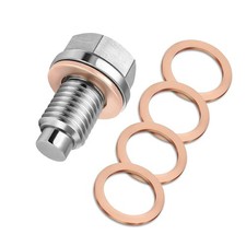 M14x1.5 Magnetic Oil Drain Plug, Magnetic Stainless Steel Oil Pan Drain Nut Bolt
