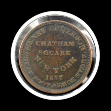 HT-219 1837 Hard Times Token - Henry Anderson - New York (57865)