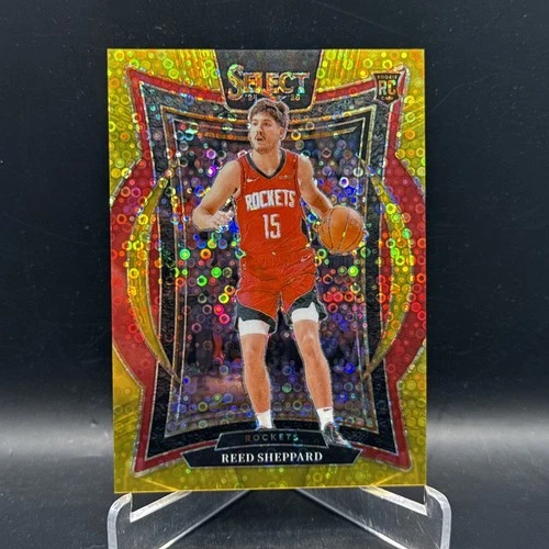 2024 Panini Select /10 CONCOURSE GOLD DISCO ROOKIE REED SHEPPARD RC SSP MP1